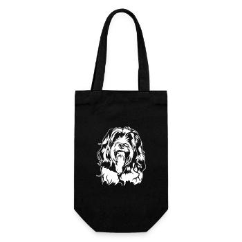 Tibetan Terrier Portrait Dog Portrait Dog Wilsigns - Gift Bag for Bottles - black - Front