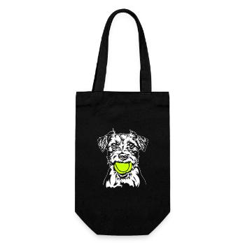 Jack Russell Terrier Ball Ball Junkie Dog Wilsigns - Gift Bag for Bottles - black - Front