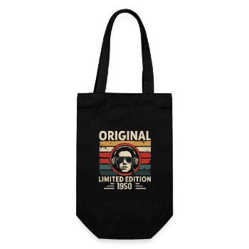 Original 1950er Retro Jubiläum 1950er Jahre Vintage 1950er Jahre - Geschenkbeutel für Flaschen - Schwarz - Vorne