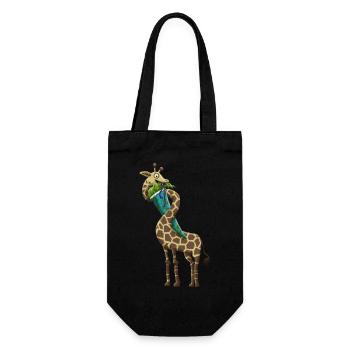 Giraffe Schultüte - Geschenkbeutel für Flaschen - Schwarz - Vorne