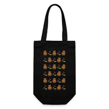 Wilde DAD Bären, eine wilde Bären Party für DAD. - Geschenkbeutel für Flaschen - Schwarz - Vorne
