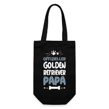 Offizieller Golden Retriever Papa - Geschenkbeutel für Flaschen - Schwarz - Vorne