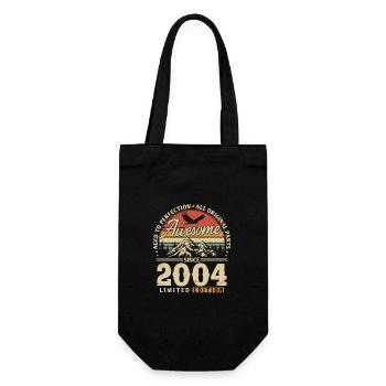 Großartig seit 2004 - Geschenkbeutel für Flaschen - Schwarz - Vorne