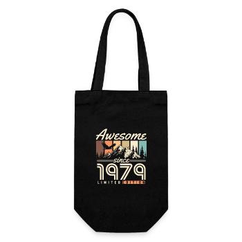 Großartig seit 1979 Jahrgang Vintage Geburtstag - Geschenkbeutel für Flaschen - Schwarz - Vorne