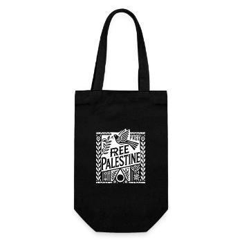 Free palestine - Gift Bag for Bottles - black - Front