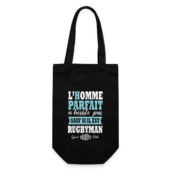 Rugby sport joueur de rugby rugbyman rugbymen - Sac à bouteille - noir - Devant