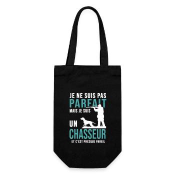 Chasse parfait je suis chasseur cadeau papa fête - Sac à bouteille - noir - Devant