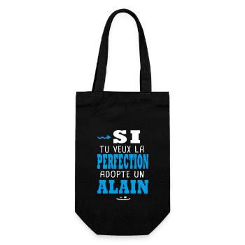 Alain Si tu veux la perfection adopte un alain - Sac à bouteille - noir - Devant