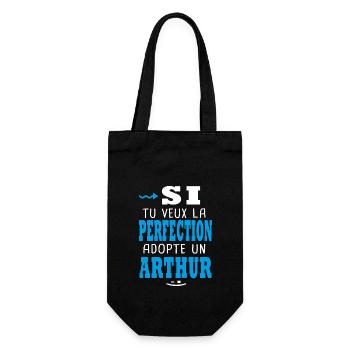 Arthur Si tu veux la perfection adopte un arthur - Sac à bouteille - noir - Devant