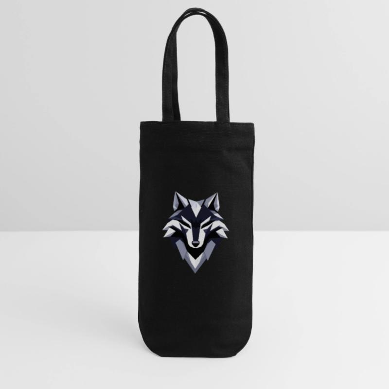 Wolf Low Poly Logo Design Geschenkbeutel für Flaschen