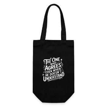 Husband, Spouse, Family, Wedding - Gift Bag for Bottles - black - Front