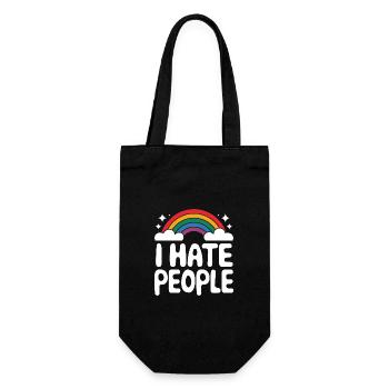 Funny, sarcasm, sarcastic humor, irony - Gift Bag for Bottles - black - Front