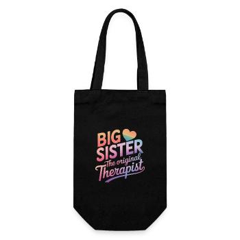 Sister Sibling Family - Gift Bag for Bottles - black - Front