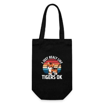 Tiger Animal Zoo Wild Animal - Gift Bag for Bottles - black - Front
