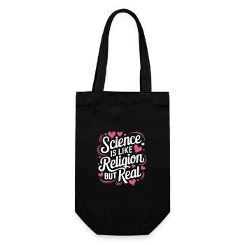 Atheismus Atheist Anti-Religion Agnostiker - Geschenkbeutel für Flaschen - Schwarz - Vorne