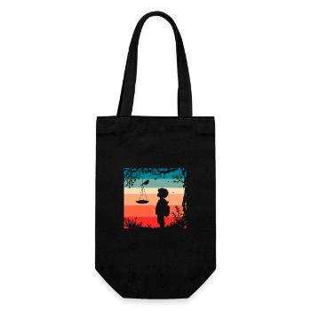Bird Feeding - Gift Bag for Bottles - black - Front