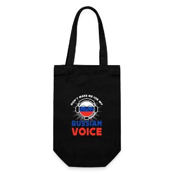 Don't make me use my Russian Voice - Gift Bag for Bottles - black - Front