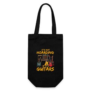 Es ist kein Horten, wenn es Gitarren sind - Geschenkbeutel für Flaschen - Schwarz - Vorne