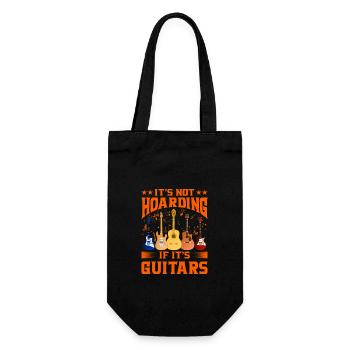 Es ist kein Horten, wenn es Gitarren sind - Geschenkbeutel für Flaschen - Schwarz - Vorne