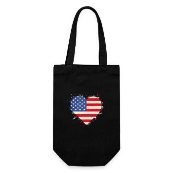 Veteran Herz USA - Geschenkbeutel für Flaschen - Schwarz - Vorne