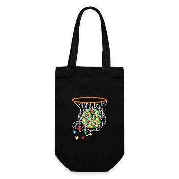 Autism Basketball - Gift Bag for Bottles - black - Front