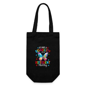 it's not a disability it's a different ability - Gift Bag for Bottles - black - Front