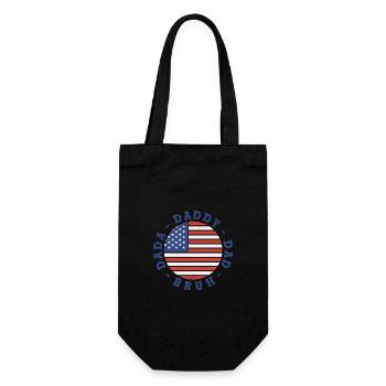Patriotischer Dada Daddy Dad Bruh 4. Juli USA-Flagge - Geschenkbeutel für Flaschen - Schwarz - Vorne