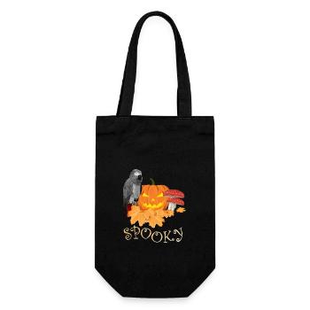 Perroquet gris Oiseau Birdwatcher Halloween Spooky - Sac à bouteille - noir - Devant