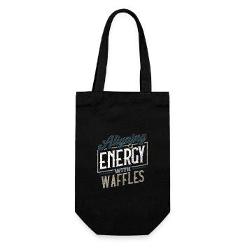 Aligning My Energy With Waffles Inspiration - Gift Bag for Bottles - black - Front