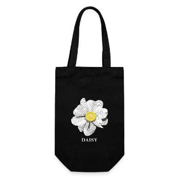 Daisy Flower - Gift Bag for Bottles - black - Front