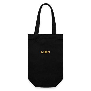 Lion - Gift Bag for Bottles - black - Front