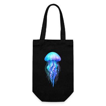 Blue jellyfish spirit - Gift Bag for Bottles - black - Front