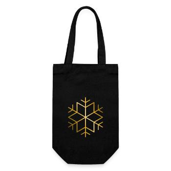 flocon de neige doré - Sac à bouteille - noir - Devant