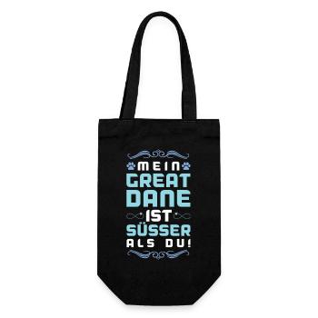 great dane hund spruch - Geschenkbeutel für Flaschen - Schwarz - Vorne
