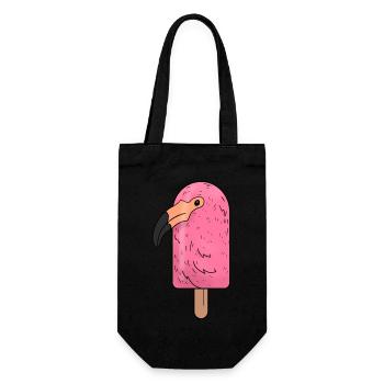 Flamingo Head Popsicle - Gift Bag for Bottles - black - Front