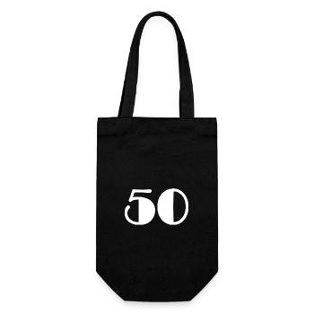 50. 50 ANS. 50e ANNIVERSAIRE. ANNIVERSAIRE 50 ANS - Sac à bouteille - noir - Devant