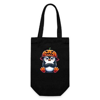Halloween Penguin Pumpkin Witch Hat Cartoon Sour - Gift Bag for Bottles - black - Front