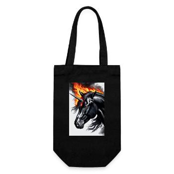 Black unicorn - Gift Bag for Bottles - black - Front