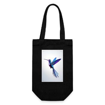 Un colibri majestueux sculpté dans un - Sac à bouteille - noir - Devant