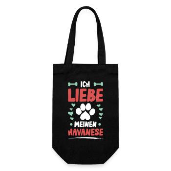 I love my Havanese - Gift Bag for Bottles - black - Front