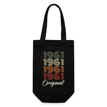 1961 Original Vintage Birthday Gift 1961 - Gift Bag for Bottles - black - Front