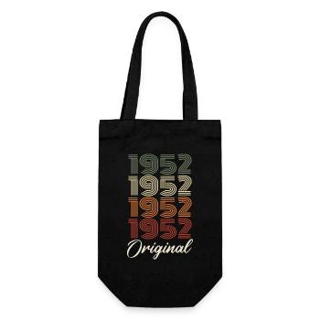 1952 Original Vintage Birthday Gift 1952 - Gift Bag for Bottles - black - Front