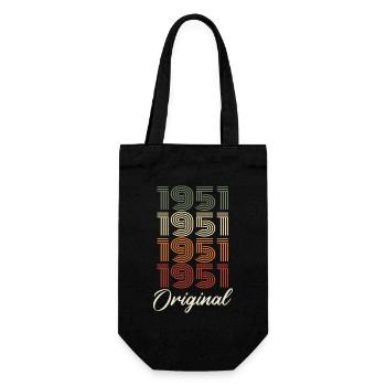 1951 Original Vintage Birthday Gift 1951 - Gift Bag for Bottles - black - Front