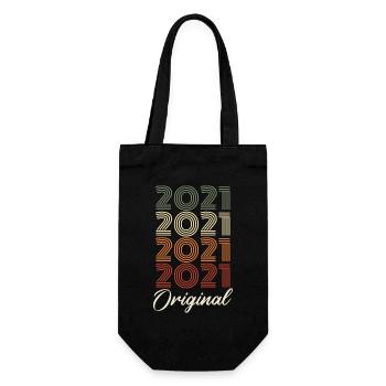2021 Original Vintage Geburtstagsgeschenk 2021 - Geschenkbeutel für Flaschen - Schwarz - Vorne
