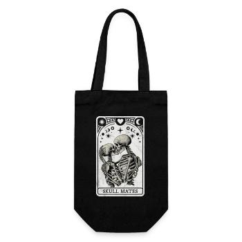 Schädel Mates Tarot - Geschenkbeutel für Flaschen - Schwarz - Vorne