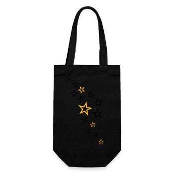 star - Gift Bag for Bottles - black - Front