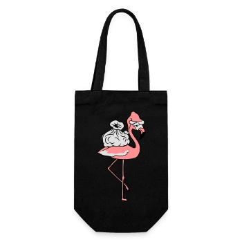 weihnachten winter geschenke sack nikolaus santa c - Geschenkbeutel für Flaschen - Schwarz - Vorne