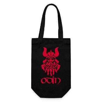 Norse God Odin (red) - Gift Bag for Bottles - black - Front