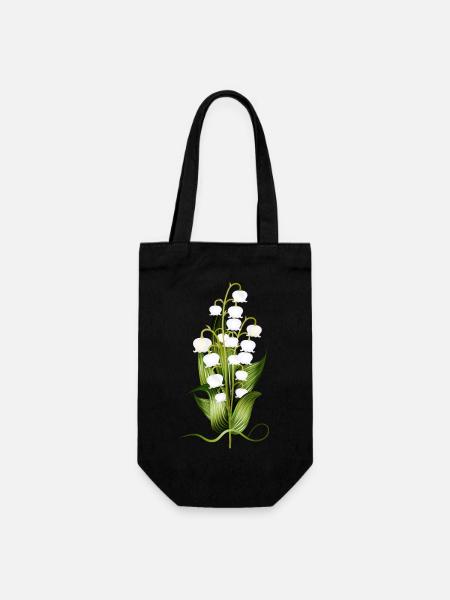 délicat arrangement du muguet comme salutation printanière - Sac à bouteille - noir