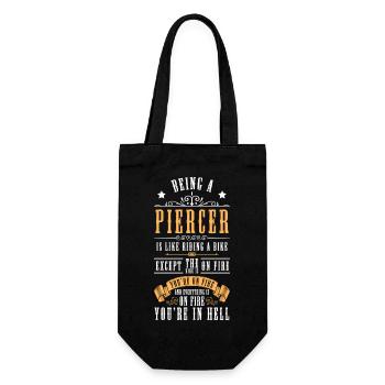 Profession Work Piercing Studio - Gift Bag for Bottles - black - Front